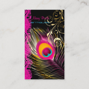PixDezines Peacock+filigree+lace/diy background Business Card