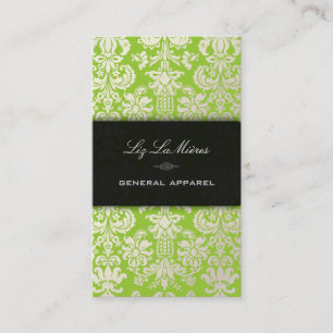 PixDezines pearl isabella damask/DIY colour/matcha Business Card