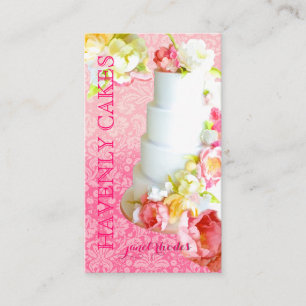 PixDezines PEONIES/FONDANT CAKE/Bakery/pâtisserie Business Card