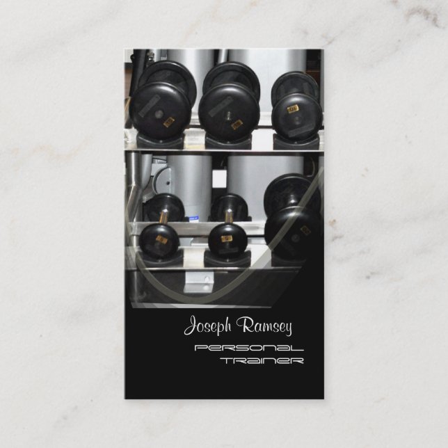 PixDezines Personal Trainer Business Card (Front)