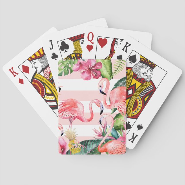 PixDezines Pink Flamingos Playing Cards (Back)