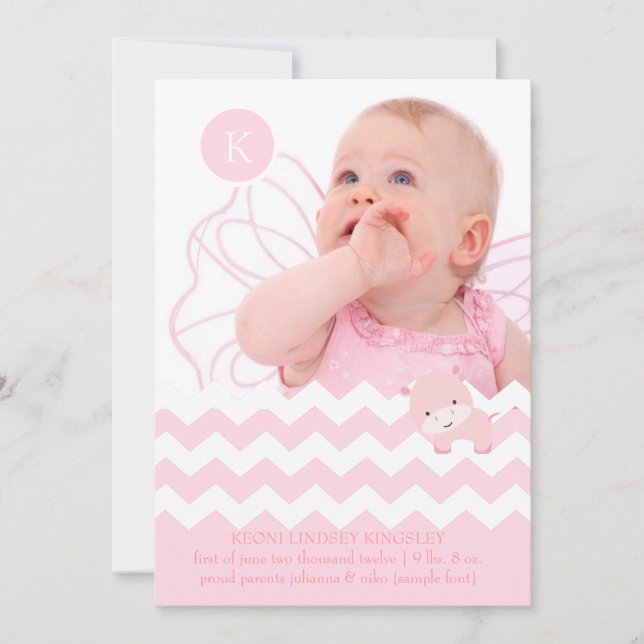 PixDezines pink hippo+chevron/diy colour+event Announcement (Front)