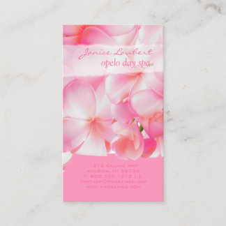 PixDezines PINK KONA PLUMERIAS Business Card