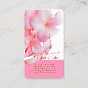 PixDezines PINK KONA PLUMERIAS Business Card