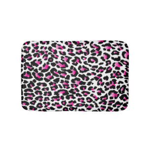 PixDezines pink leopard/DIY background colour Bath Mat