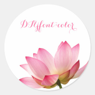 PixDezines pink lotus/DIY background Classic Round Sticker
