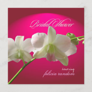 PixDezines Pink orchid/bridal shower Invitation