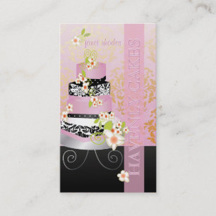 PixDezines pink wedding cake/Bakery/diy colour Business Card