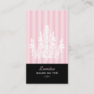 PixDezines Pink+White Chandelier/DIY background Business Card