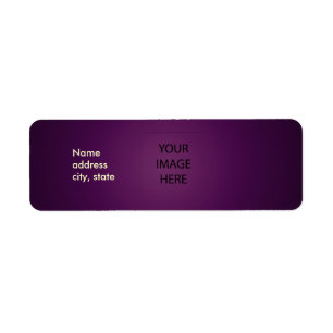 PixDezines Plain Amethyst Easy Template Return Address Label