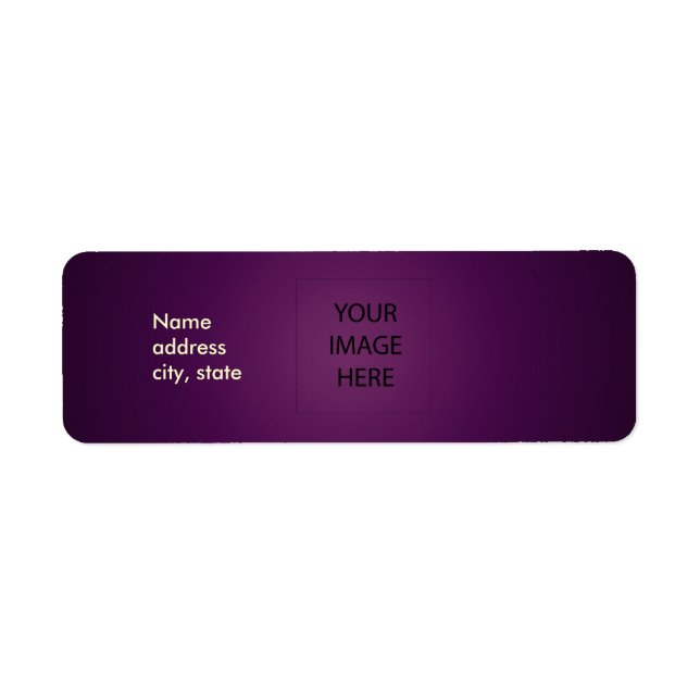 PixDezines Plain Amethyst Easy Template Return Address Label (Front)