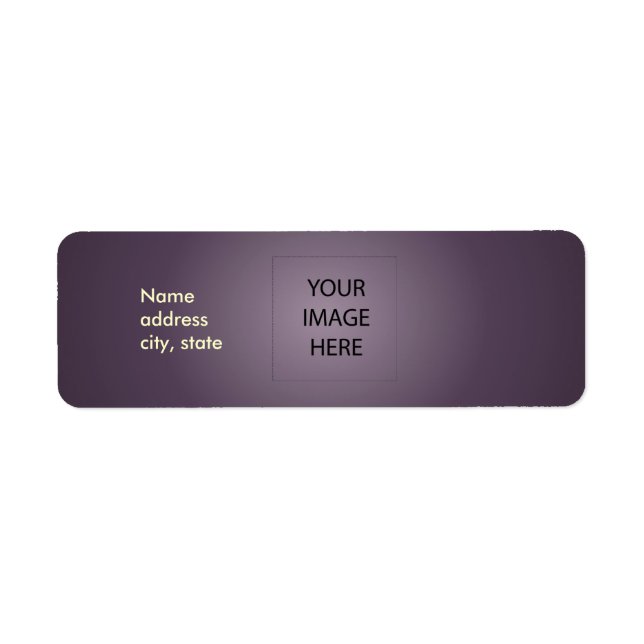 PixDezines Plain Amethyst Easy Template Return Address Label (Front)
