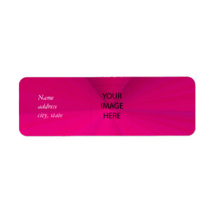 PixDezines Plain Pink Easy Template Return Address Label