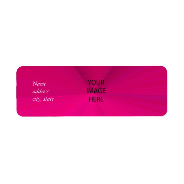 PixDezines Plain Pink Easy Template Return Address Label (Front)