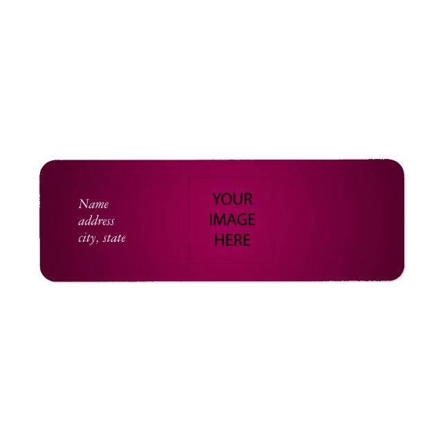 PixDezines Plain Ruby Red Easy Template Return Address Label (Front)