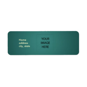 PixDezines Plain Teal Easy Template Return Address Label