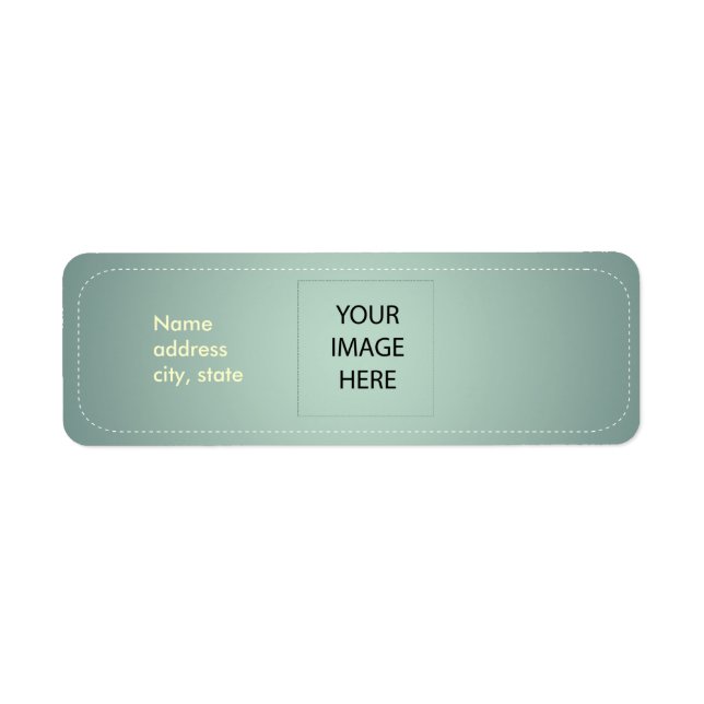 PixDezines Plain Teal Easy Template Return Address Label (Front)