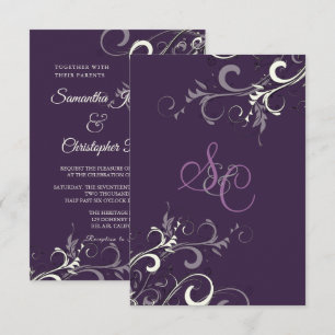 PixDezines PLUM/CREAM SWIRLS/DIY Background Invitation