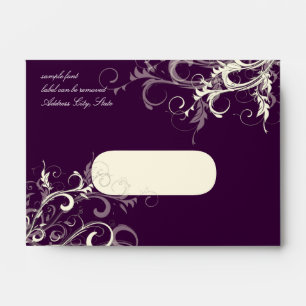 PixDezines Plum Cream Swirls Envelopes