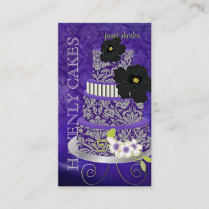 PixDezines Plum Pudding Cake/Bakery/pâtisserie Business Card