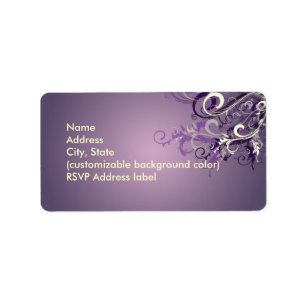 PixDezines Plum Vanilla Swirls Label