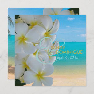 PixDezines Plumeria Lei/beach/tropical wedding Invitation