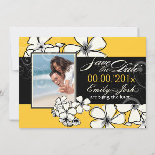 PixDezines Plumeria Save the Date/DIY colour Date