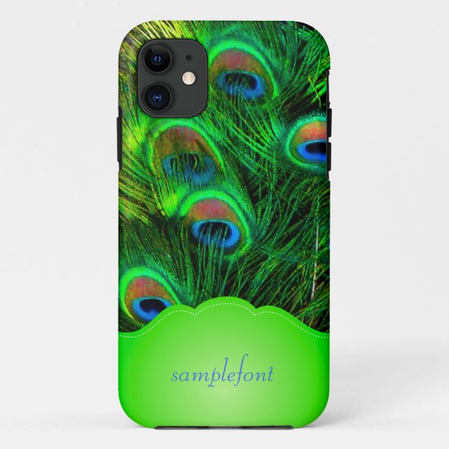 PixDezines psychedelic peacock Case-Mate iPhone Case (Back)
