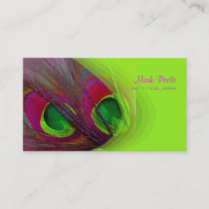 PixDezines Psychedelic Peacock, Customise It! Business Card