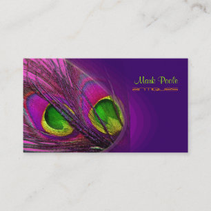 PixDezines Psychedelic Peacock, Customise It! Business Card