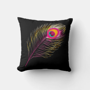 PixDezines psychedelic peacock/diy background Cushion