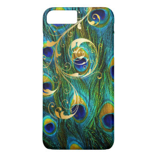 PixDezines Psychedelic Peacock+filigree swirls iPhone 8 Plus/7 Plus Case