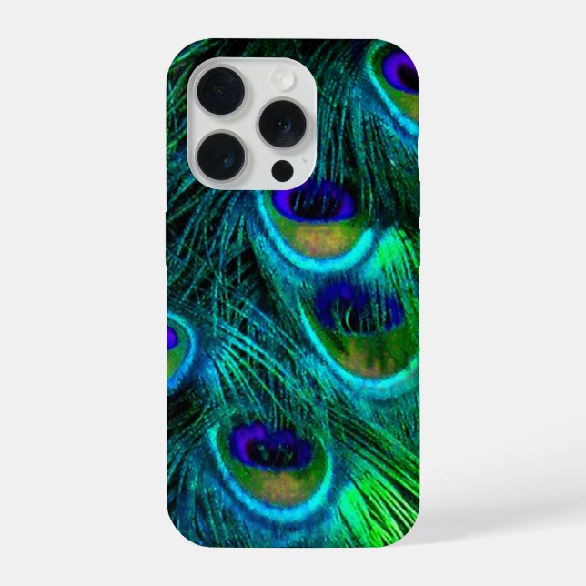PixDezines Psychedelic Peacock iPhone Case (Back)