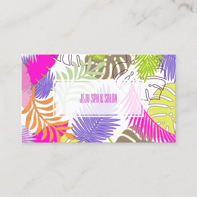 PixDezines rainforest/DIY background colour Business Card (Front)