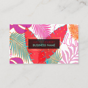 PixDezines rainforest/DIY background colour Business Card