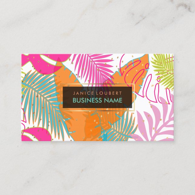 PixDezines rainforest/DIY background colour Business Card (Front)