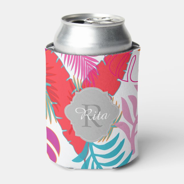 PixDezines rainforest/DIY background colour Can Cooler (Can Front)