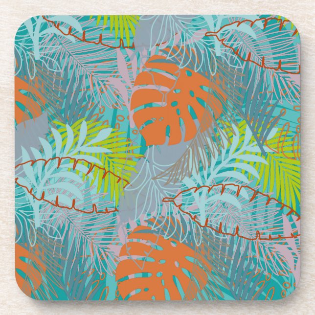 PixDezines rainforest/DIY background colour Coaster (Front)