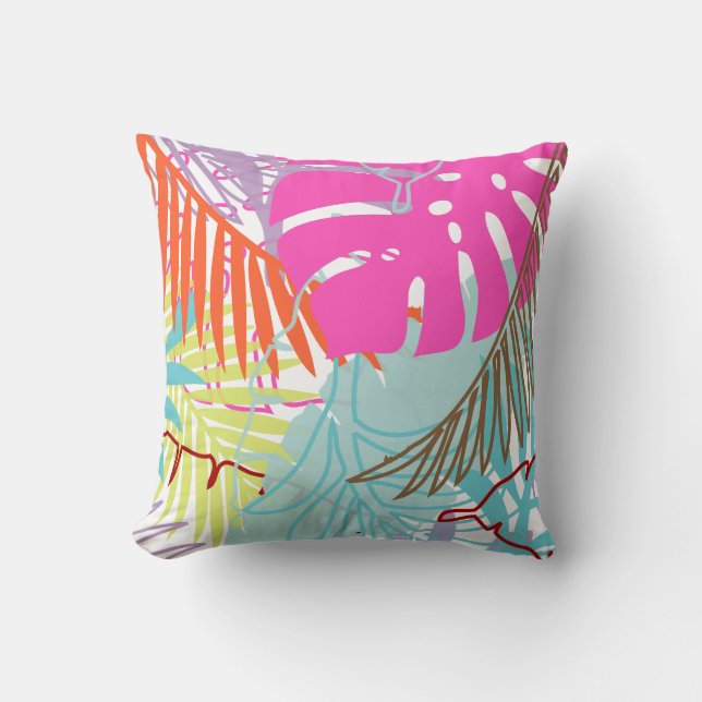 PixDezines rainforest/diy background colours Cushion (Front)