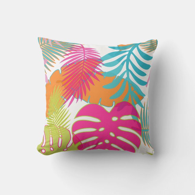 PixDezines rainforest/monstera/diy background Cushion (Front)