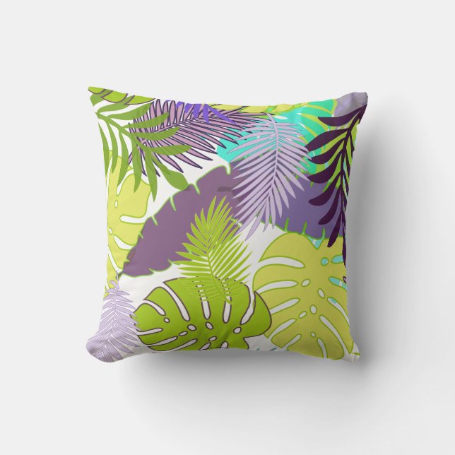 PixDezines rainforest/monstera/diy background Cushion (Front)