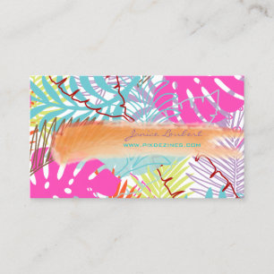 PixDezines rainforest/tropical foliage/DIY colour Business Card