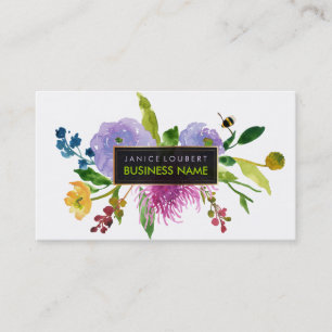 PixDezines ranunculus/watercolor/floral Business Card
