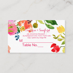 PixDezines ranunculus/watercolor/floral/place card