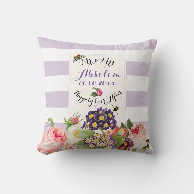 PixDezines redoute primrose/vintage chic Cushion (Front)