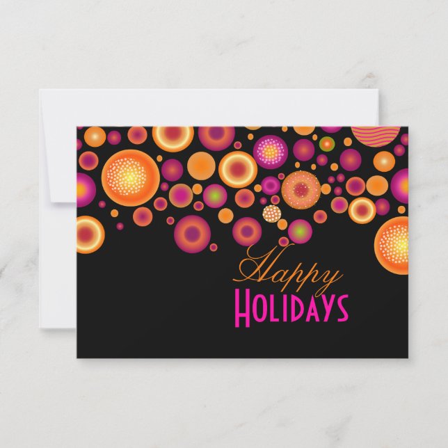 PixDezines Retro Bold Christmas Ornaments|calendar Invitation (Front)