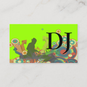 PixDezines Retro DJ/DIY background Business Card