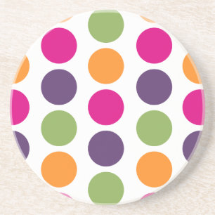 PixDezines Retro Polka Dots/DIY background colour! Coaster