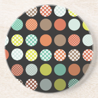 PixDezines Retro Polka Dots/DIY background colour! Coaster