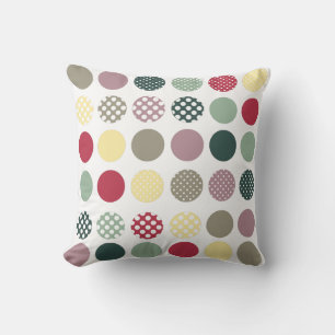 PixDezines retro polka dots/diy background colours Cushion